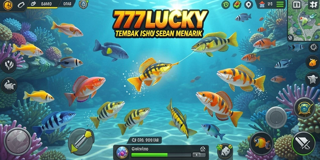 Tampilan gameplay menarik dari game Tembak Ikan 777LUCKY.