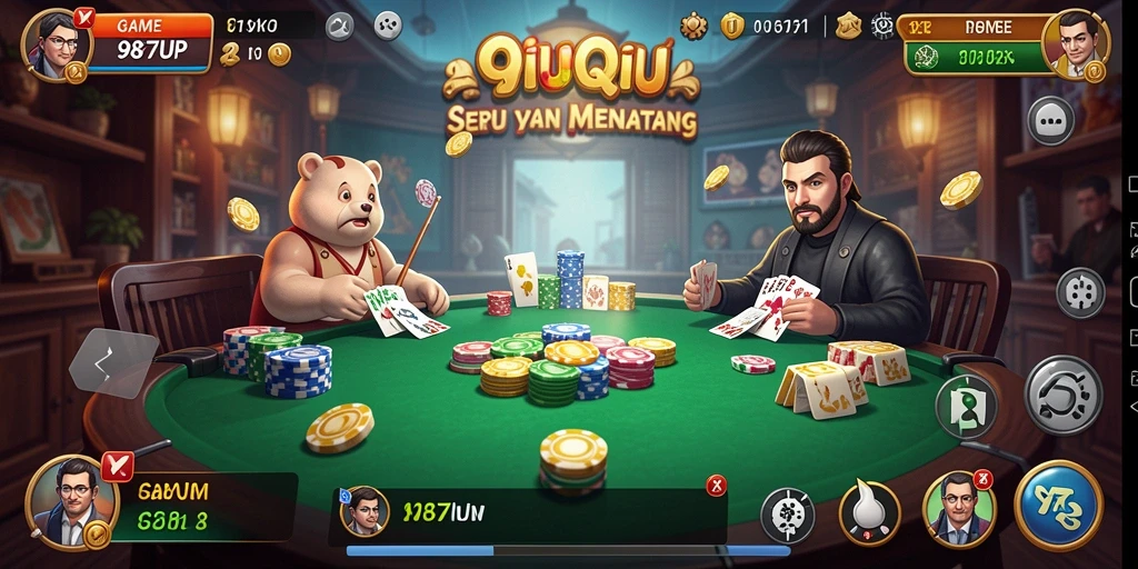 Gameplay seru dari 987UP dengan kartu QiuQiu.