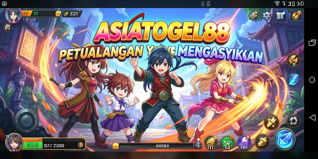 Screenshot gameplay ASIATOGEL88 menampilkan pertarungan seru karakter anime.