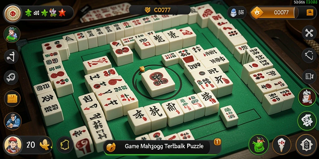 Tampilan gameplay COO77 yang menampilkan tantangan Mahjong.