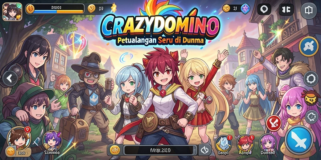 Gameplay seru dengan karakter anime beraksi di <strong>CRAZYDOMINO</strong>.