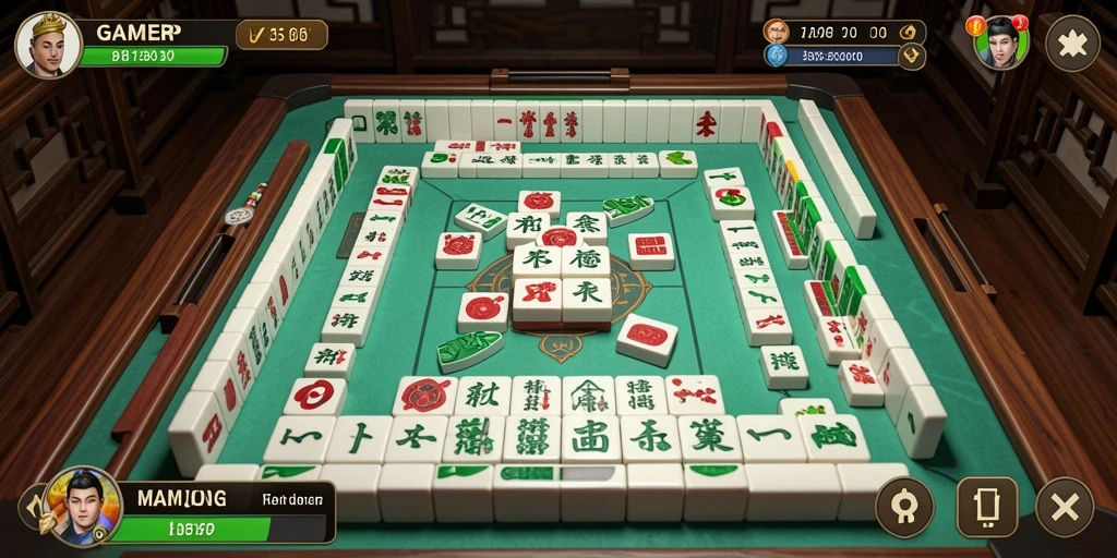 Screenshot GAMERP menampilkan gameplay menarik Mahjong yang seru.