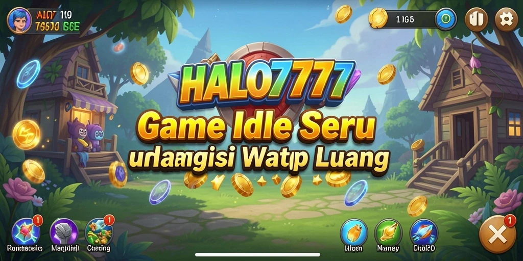 Tangkapan layar gameplay HALO777 menampilkan aksi karakter Idle yang menghibur.