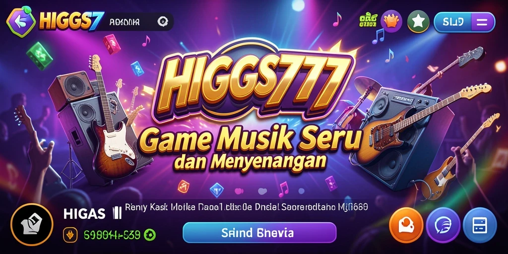 Tampilan menarik dari gameplay HIGGS777 yang menyajikan elemen musik interaktif.