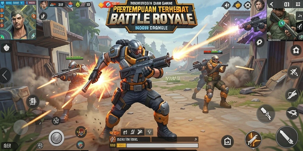 Gameplay epik dengan pertarungan seru di battlefield.