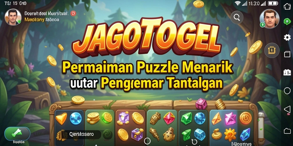 Tangkapan layar utama JAGOTOGEL menampilkan gameplay Puzzle yang menarik dan penuh warna.