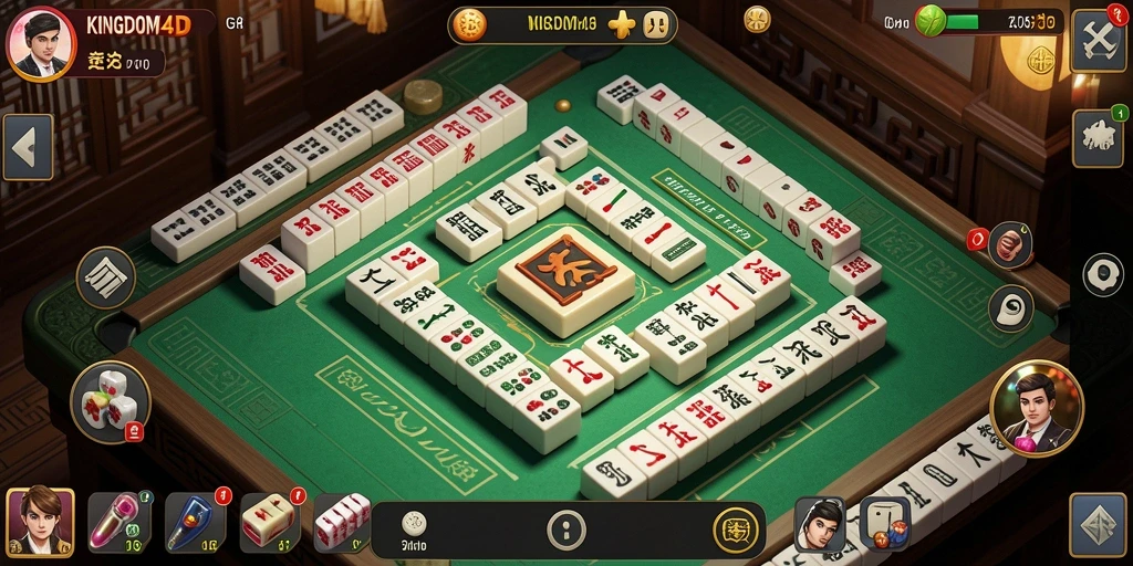Screenshot utama KINGDOM4D dengan gameplay Mahjong yang seru.