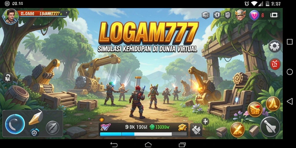 Tampilan menakjubkan dari gameplay LOGAM777 yang penuh dengan interaksi.