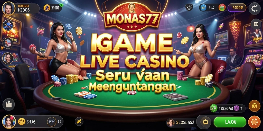 Tampilan menarik saat bermain Live Casino di MONAS77.