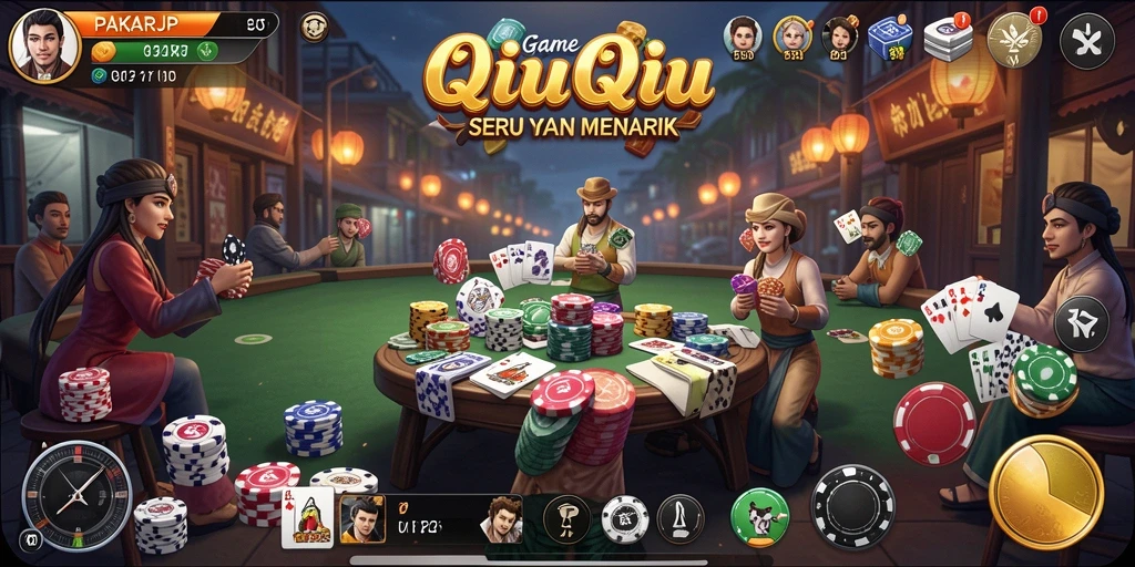Tampilan gameplay QiuQiu yang seru dan mengasyikkan.