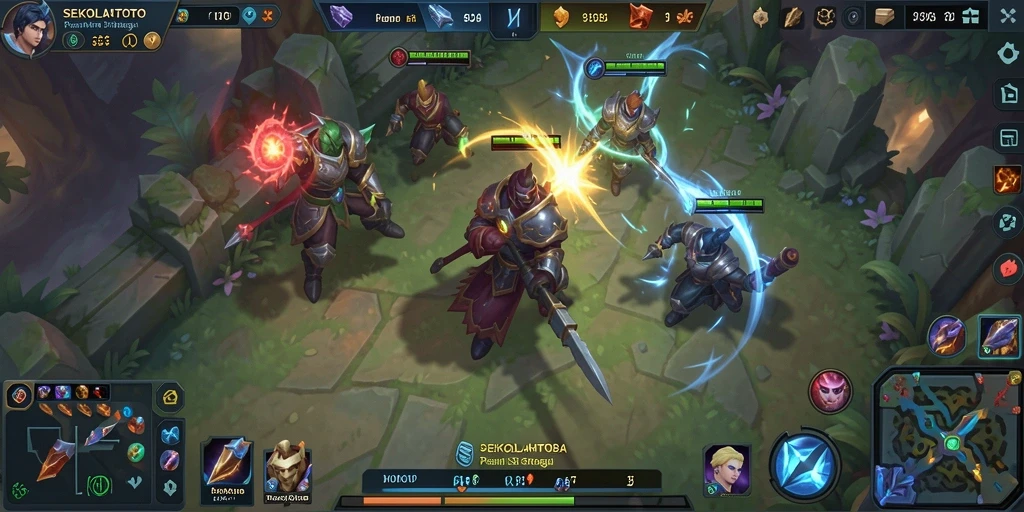 Tampilan gameplay menegangkan di medan perang <strong>SEKOLAHTOTO</strong>.