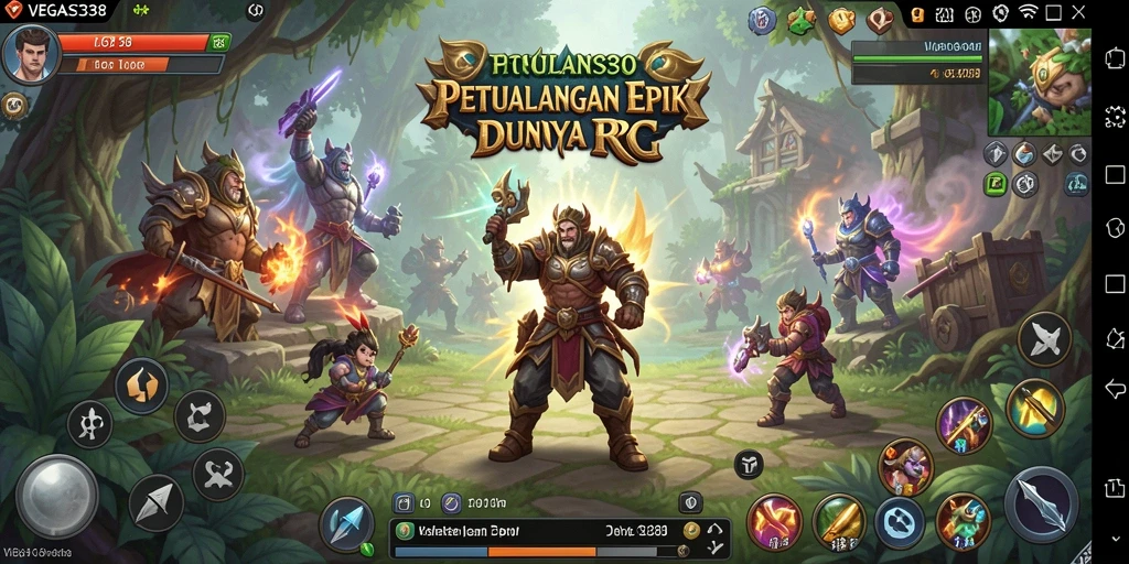 Tangkapan layar gameplay RPG yang menarik dan dinamis.